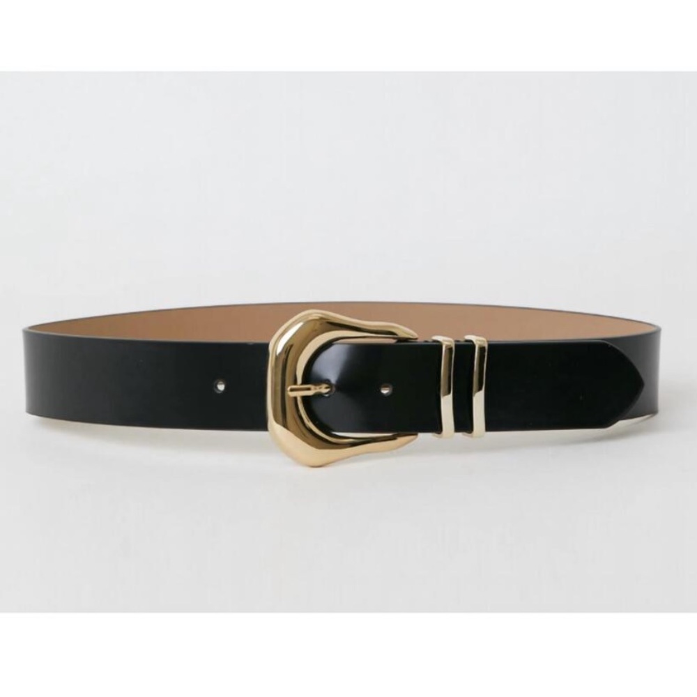 B-Low the Belt KODA MOD LEATHER BELT Black with Gold Buckle